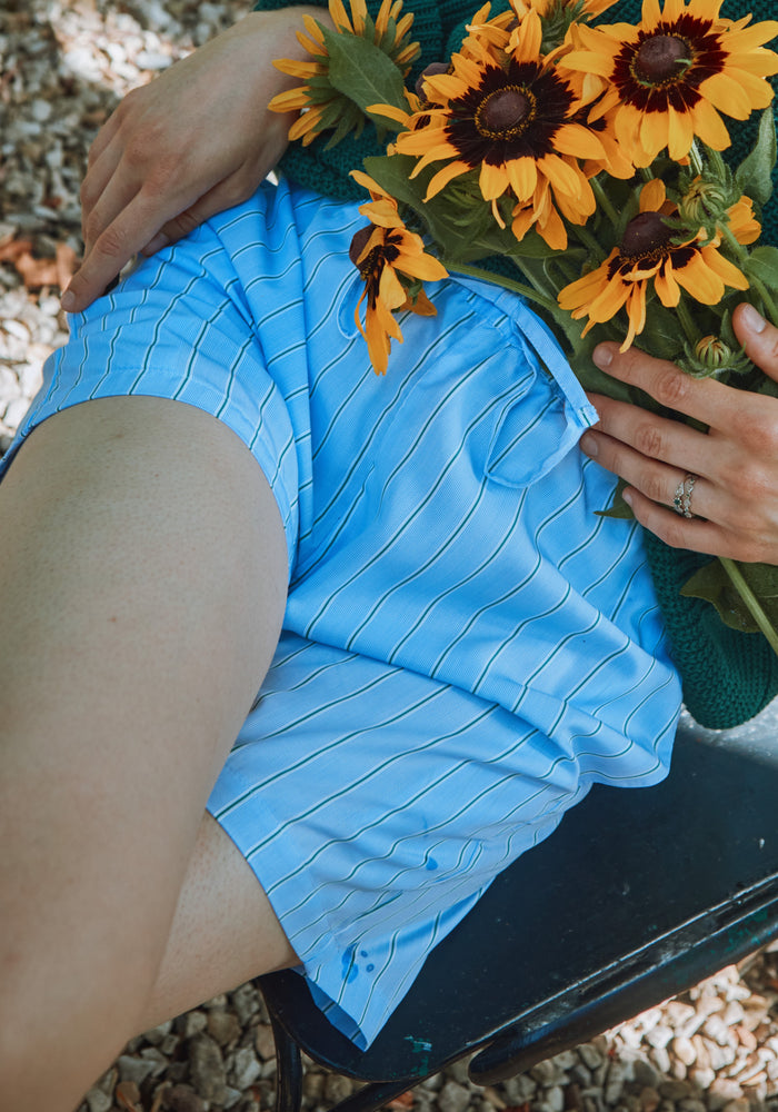 Pantaloni scurți - Gomazio Fine Green Stripes