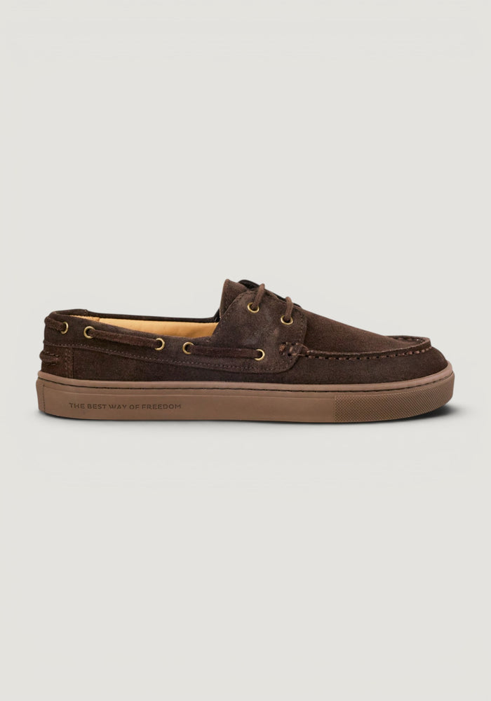 Pantofi Barefoot din piele întoarsă - Hivera Brown