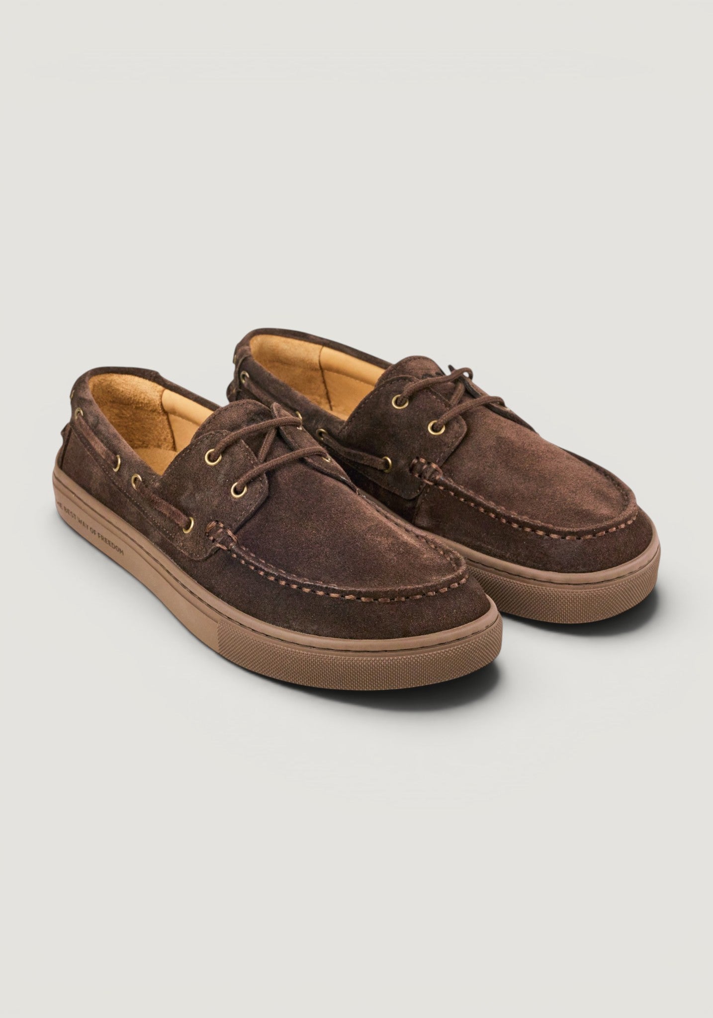 Pantofi Barefoot din piele întoarsă - Hivera Brown