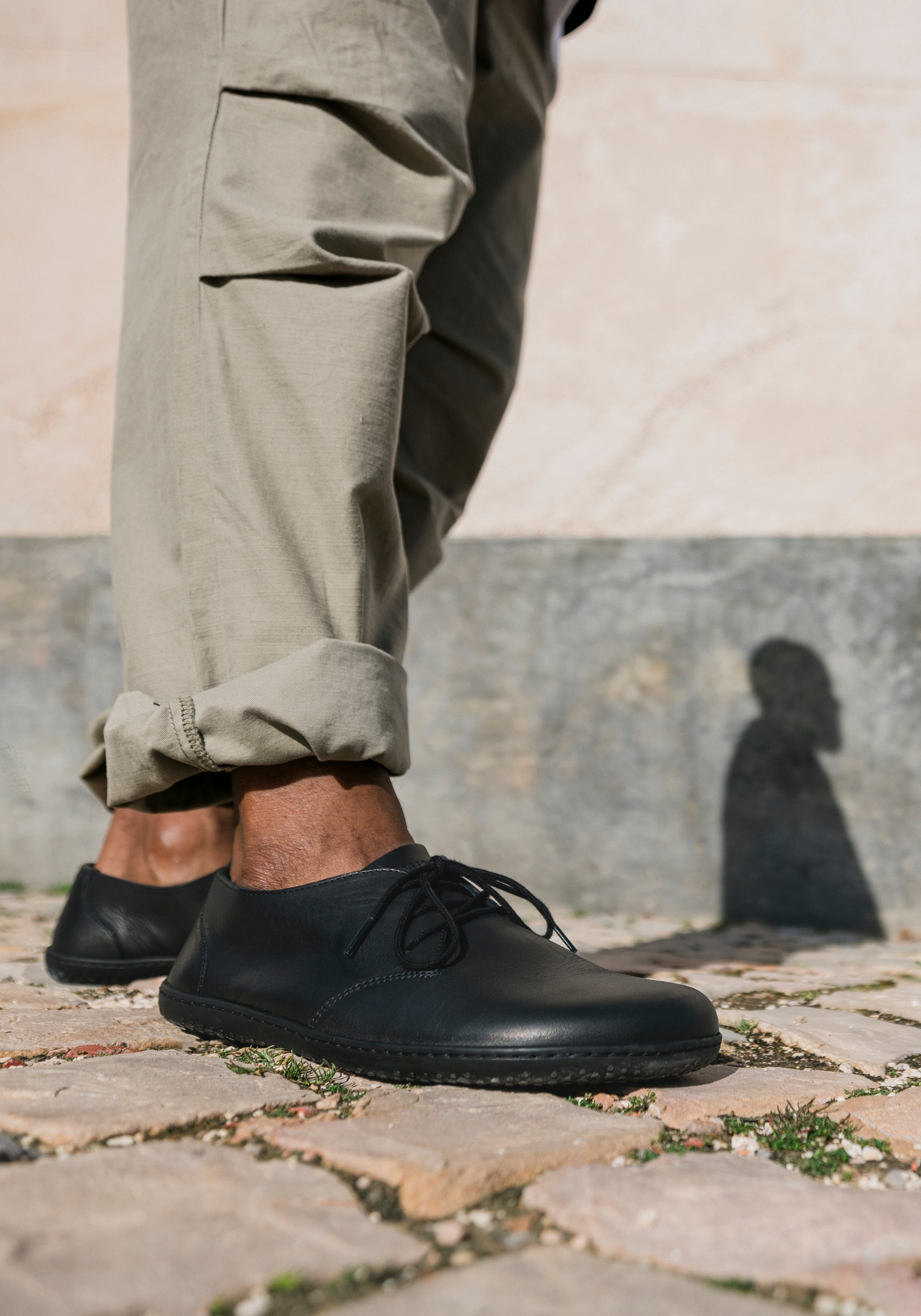 Pantofi Barefoot din piele - Ra IV Men Obsidian