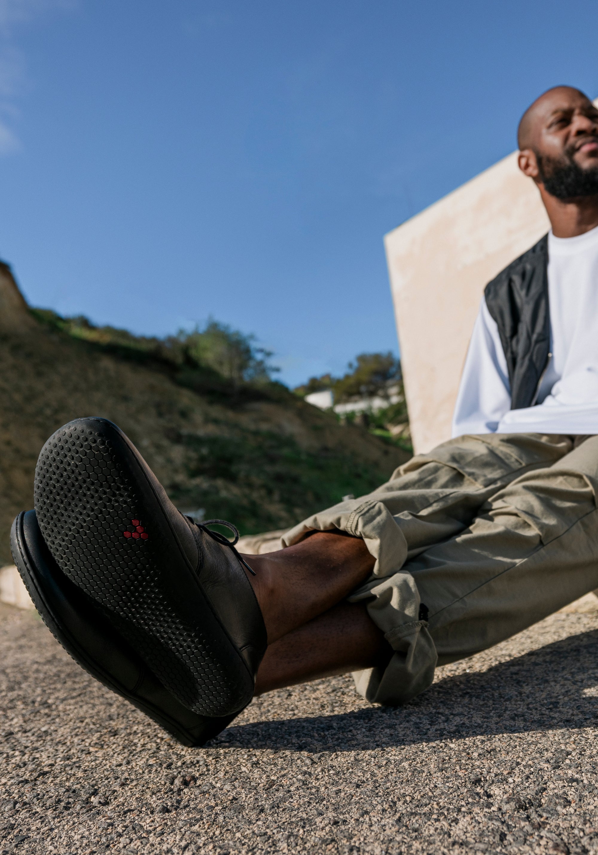 Pantofi Barefoot din piele - Ra IV Men Obsidian | HipHip