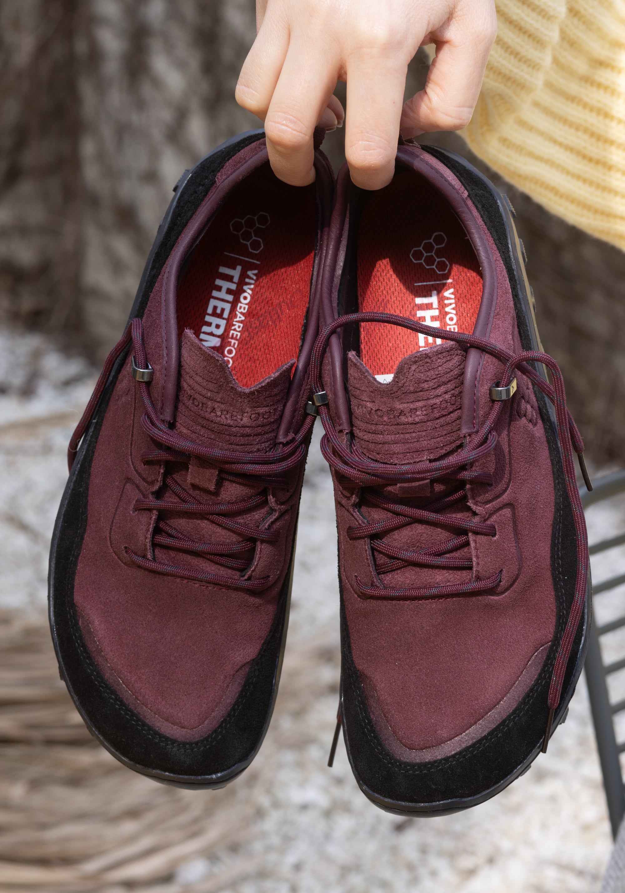 Pantofi drumeție Barefoot din piele întoarsă - Tracker Leather AT Low II Women Fig