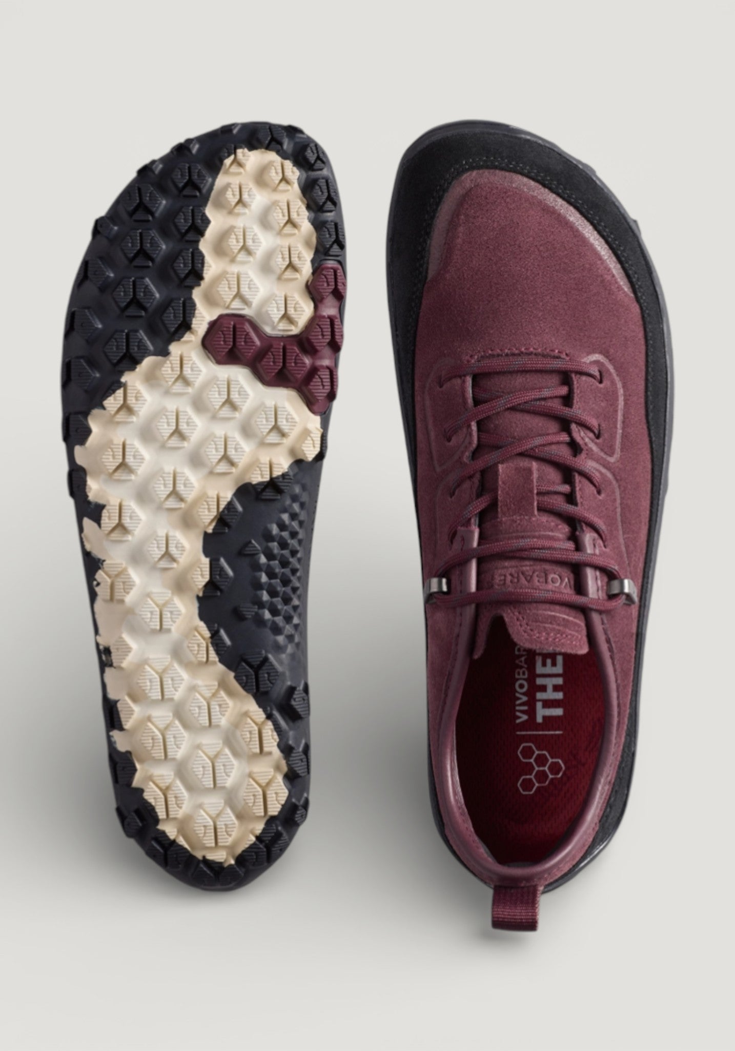 Pantofi drumeție Barefoot din piele întoarsă - Tracker Leather AT Low II Women Fig