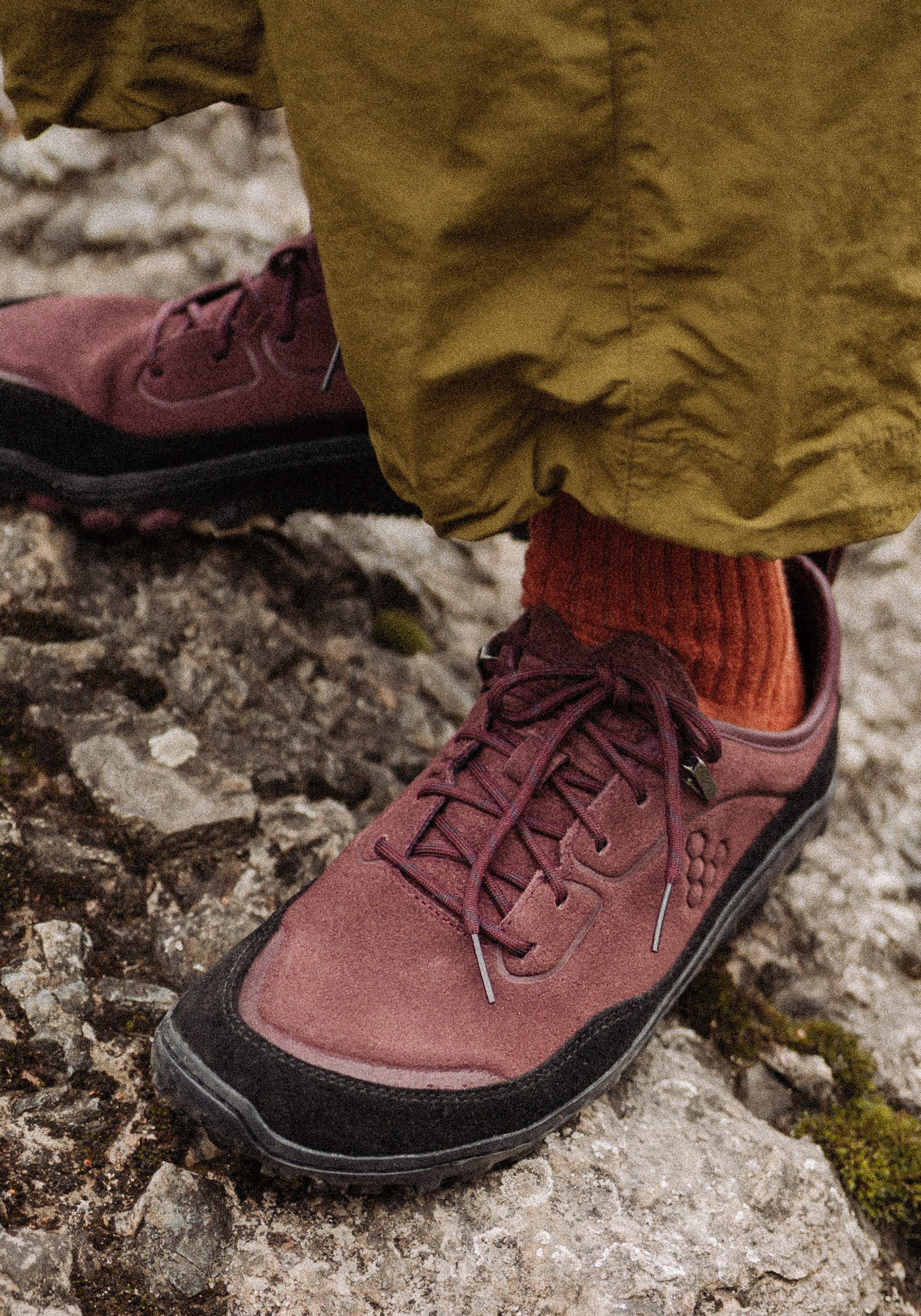 Pantofi drumeție Barefoot din piele întoarsă - Tracker Leather AT Low II Women Fig