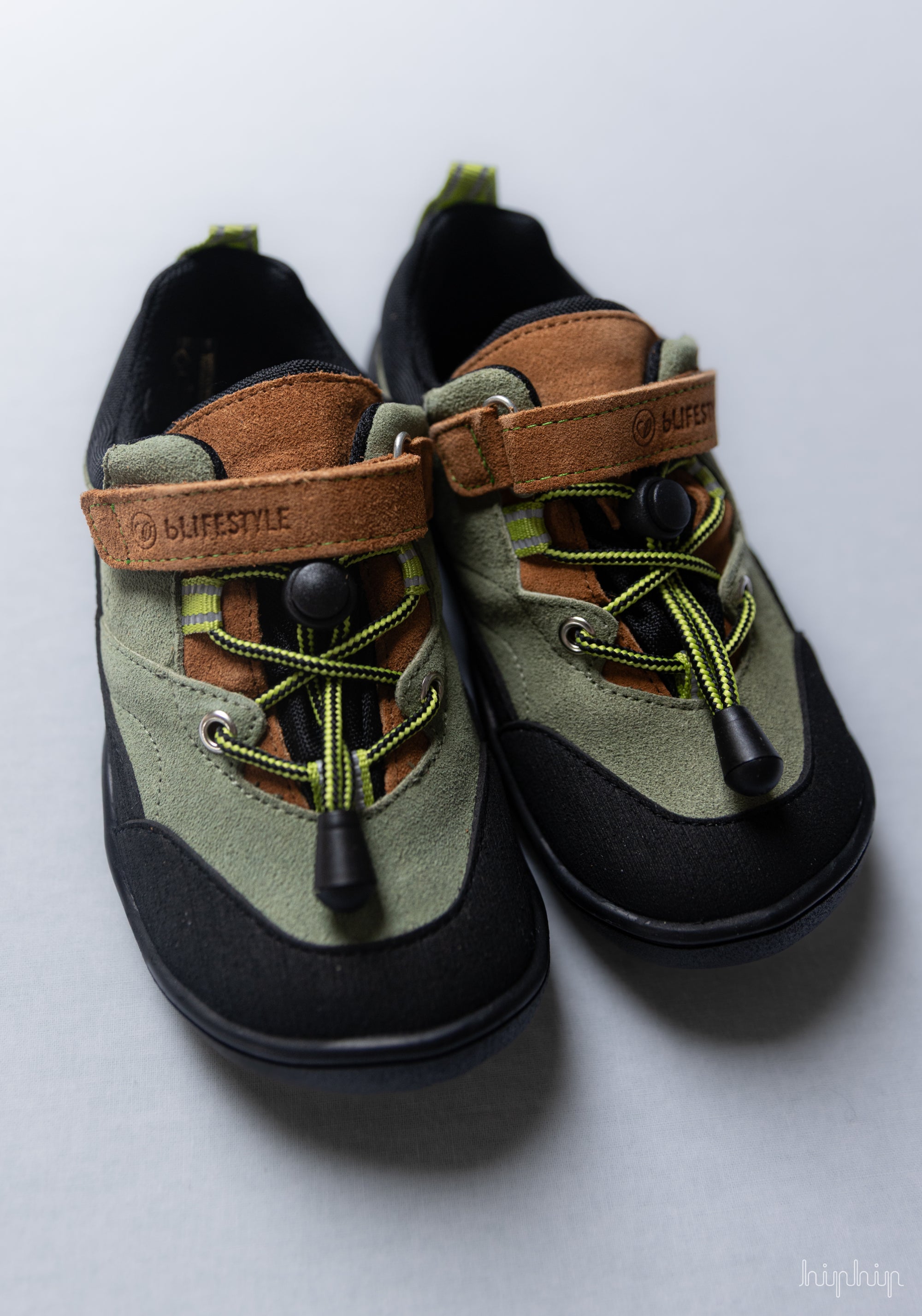 Pantofi drumeție Barefoot impermeabili - Caprini Green Moss