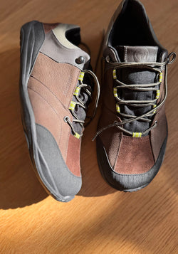 Pantofi drumeție Barefoot impermeabili - Trekk Style Chestnut