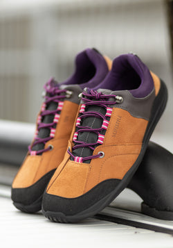 Pantofi drumeție Barefoot impermeabili - Trekk Style Hazelnut/Berry