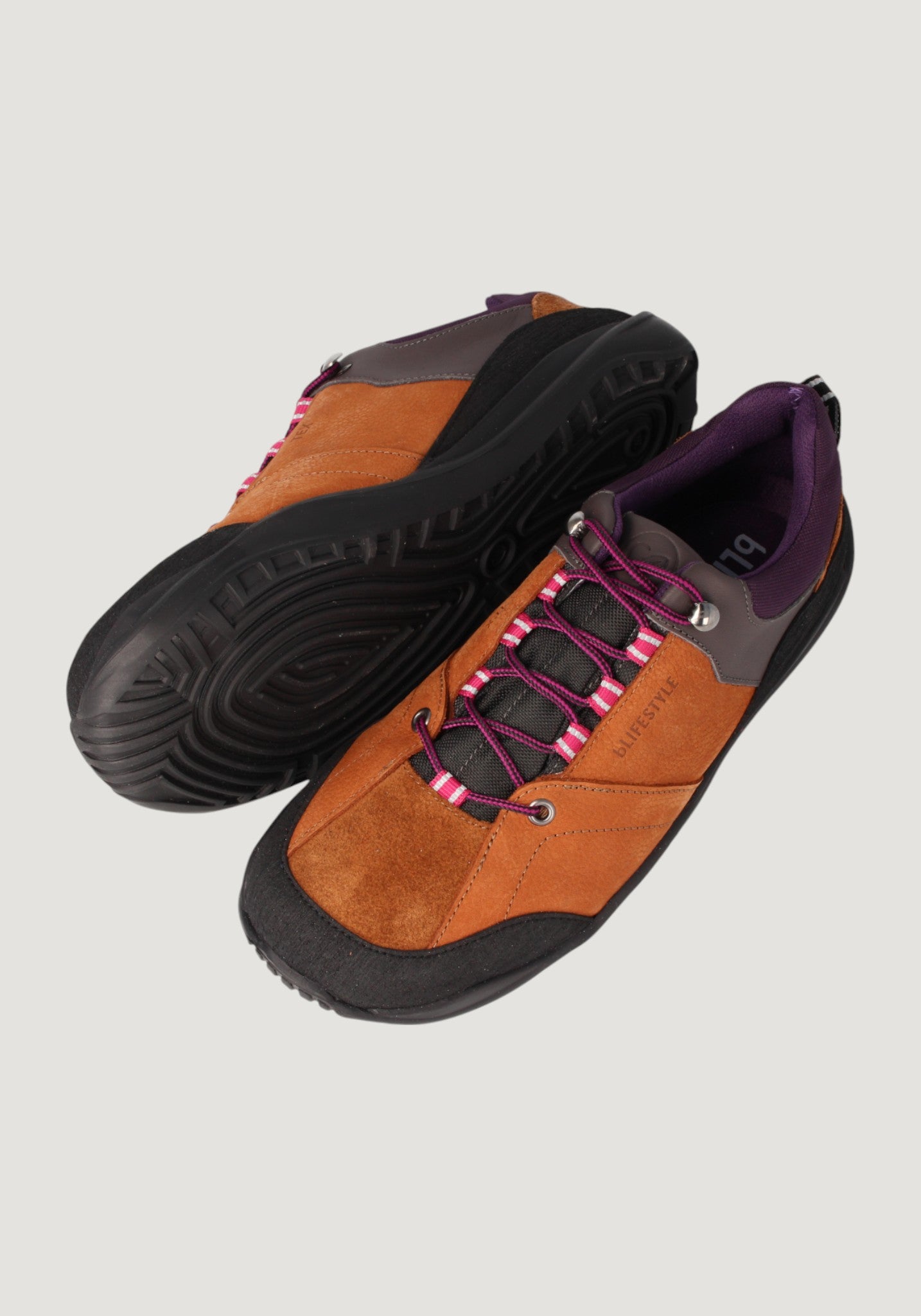 Pantofi drumeție Barefoot impermeabili - Trekk Style Hazelnut/Berry