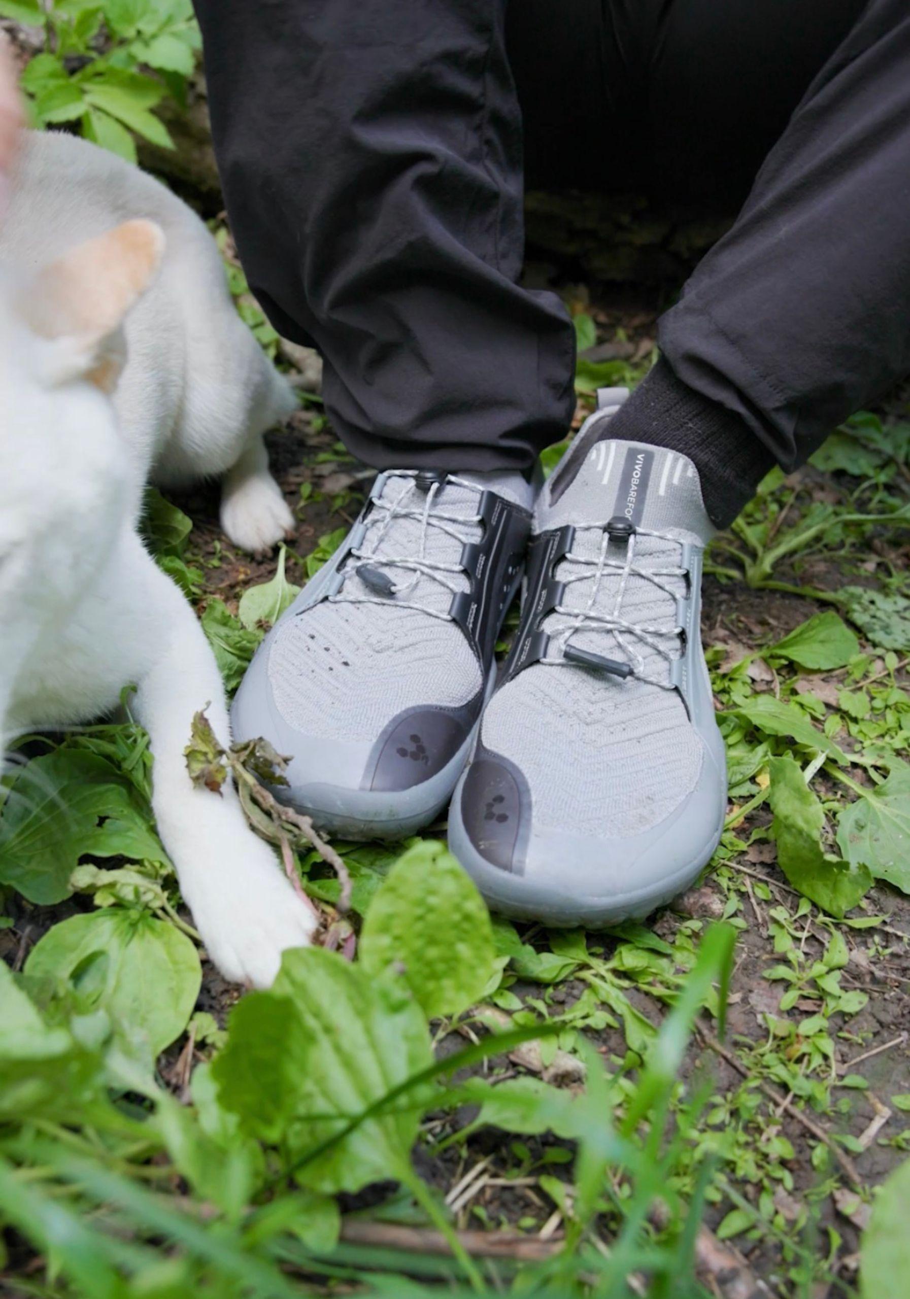 Pantofi drumeție Barefoot - Primus Trail Knit FG Men Storm Cloud