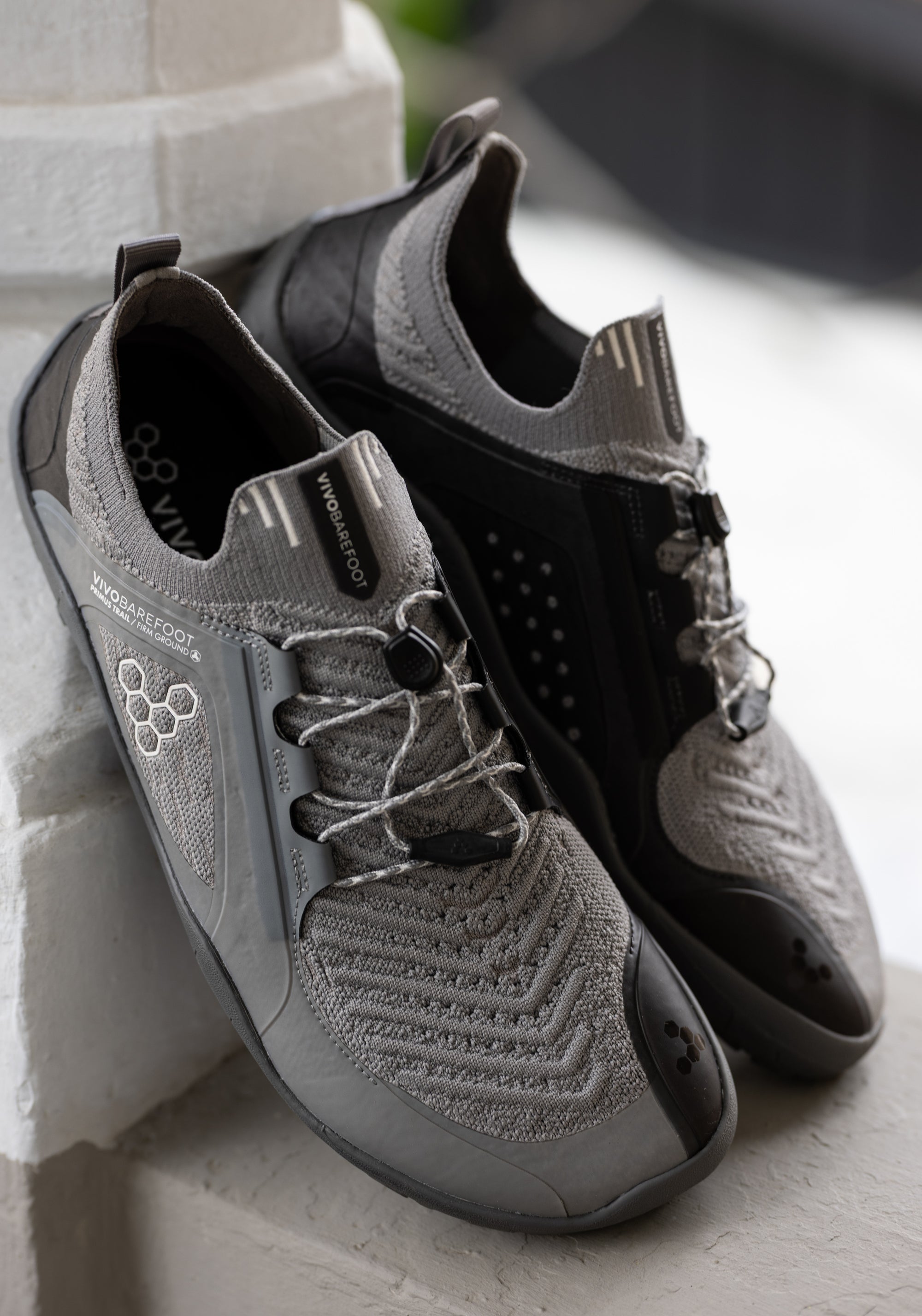 Pantofi drumeție Barefoot - Primus Trail Knit FG Men Storm Cloud