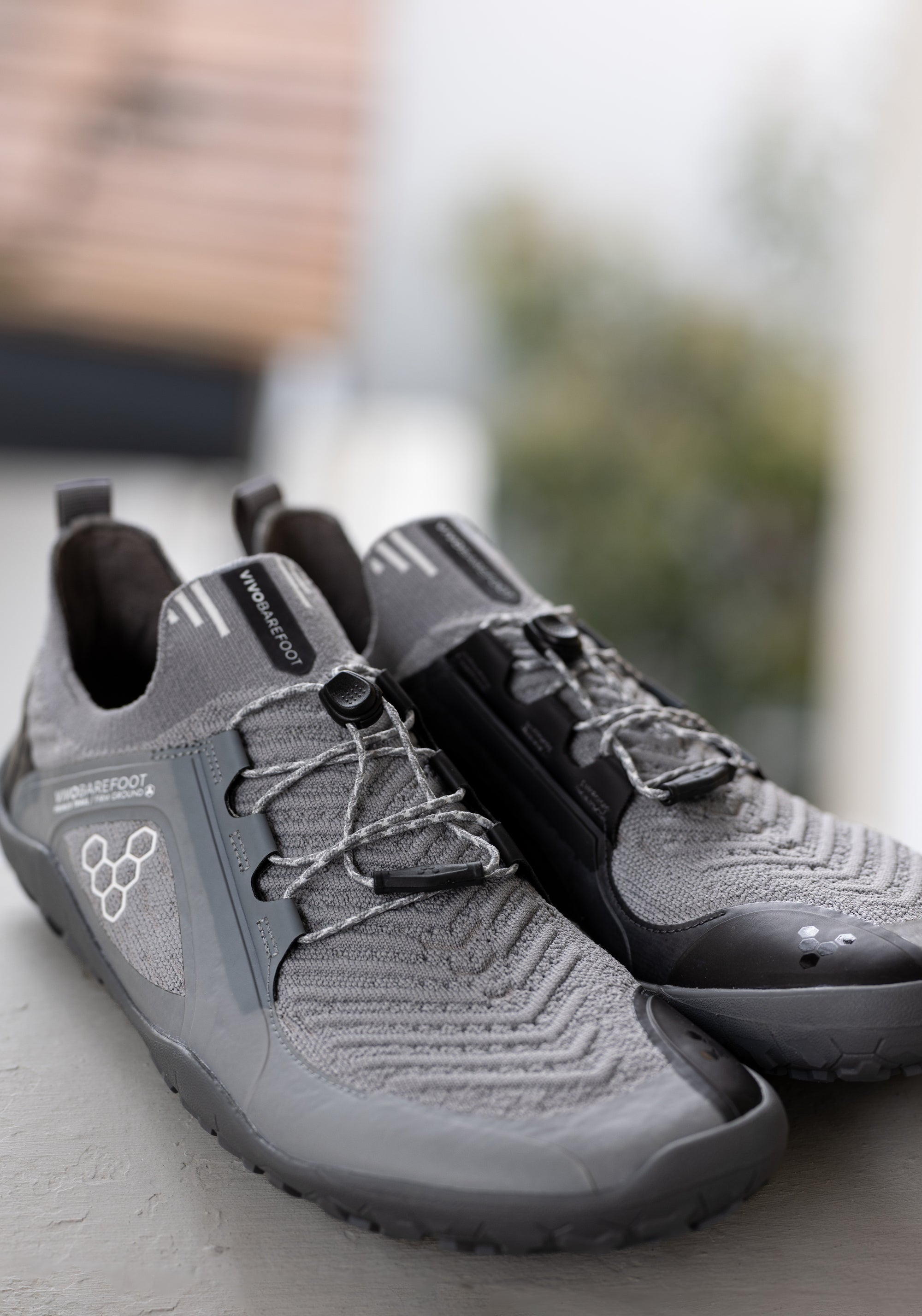 Pantofi drumeție Barefoot - Primus Trail Knit FG Men Storm Cloud