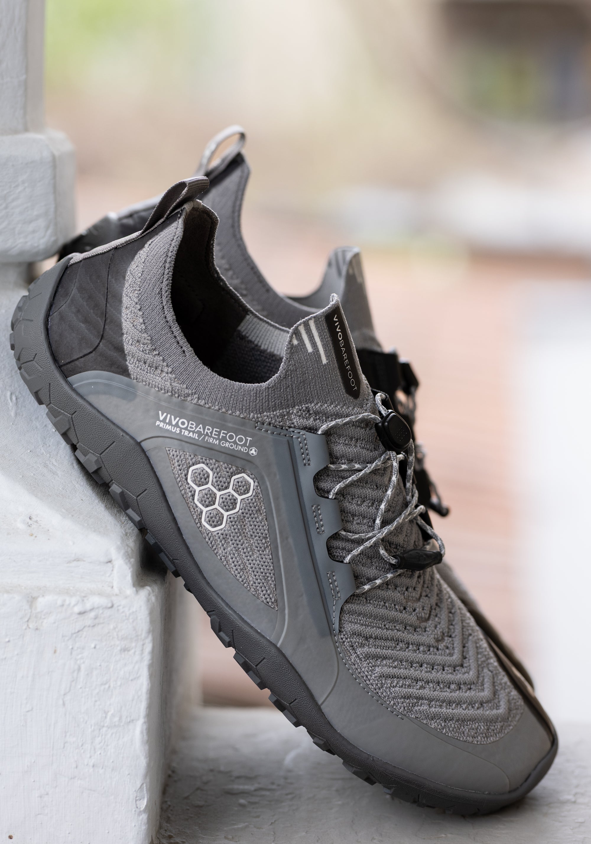 Pantofi drumeție Barefoot - Primus Trail Knit FG Men Storm Cloud