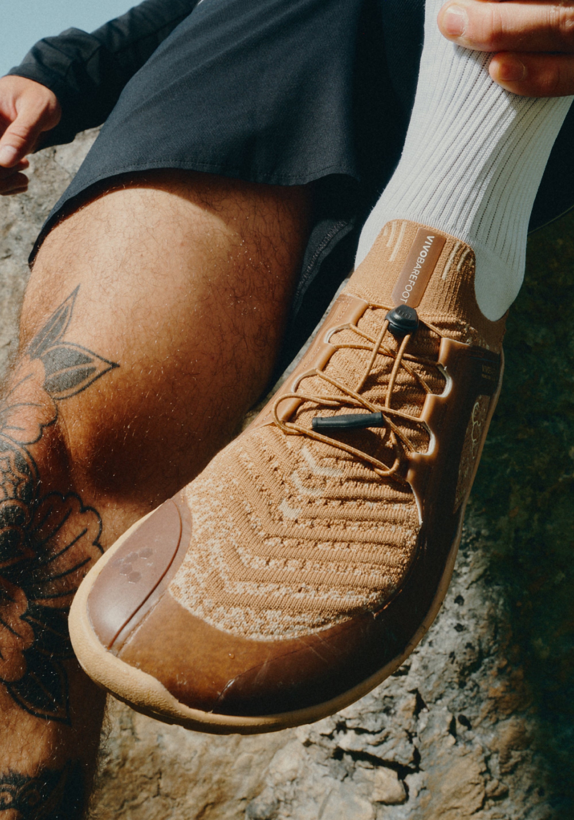 Pantofi drumeție Barefoot - Primus Trail Knit FG Men Grounding Wood