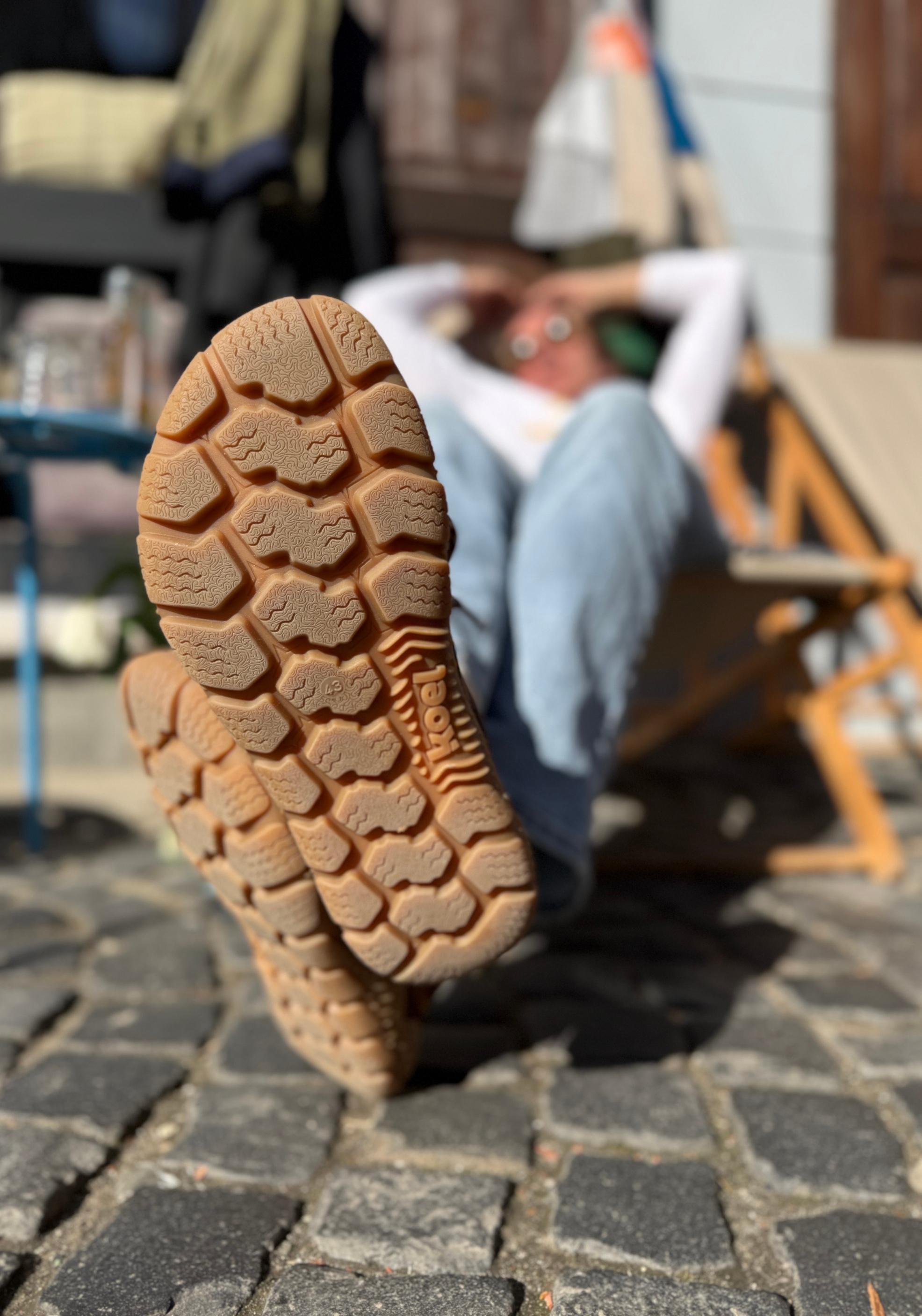 Pantofi drumeție Barefoot - Ralph Cognac