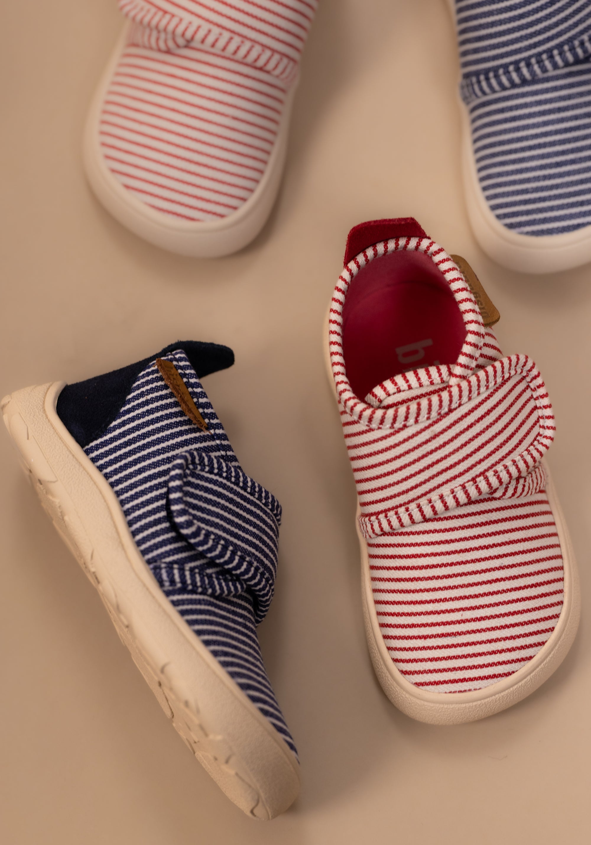 Pantofi interior Barefoot din bumbac - Sailor Red