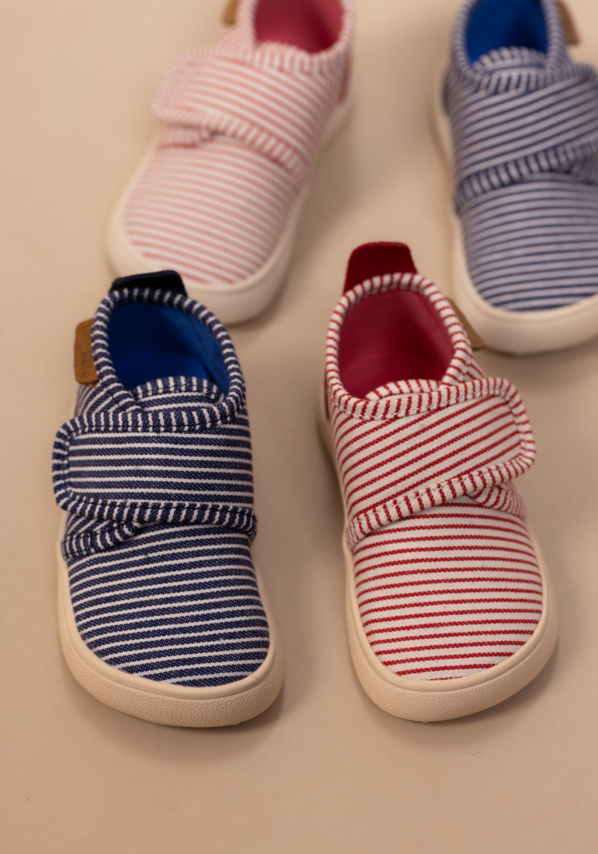 Pantofi interior Barefoot din bumbac - Sailor Red