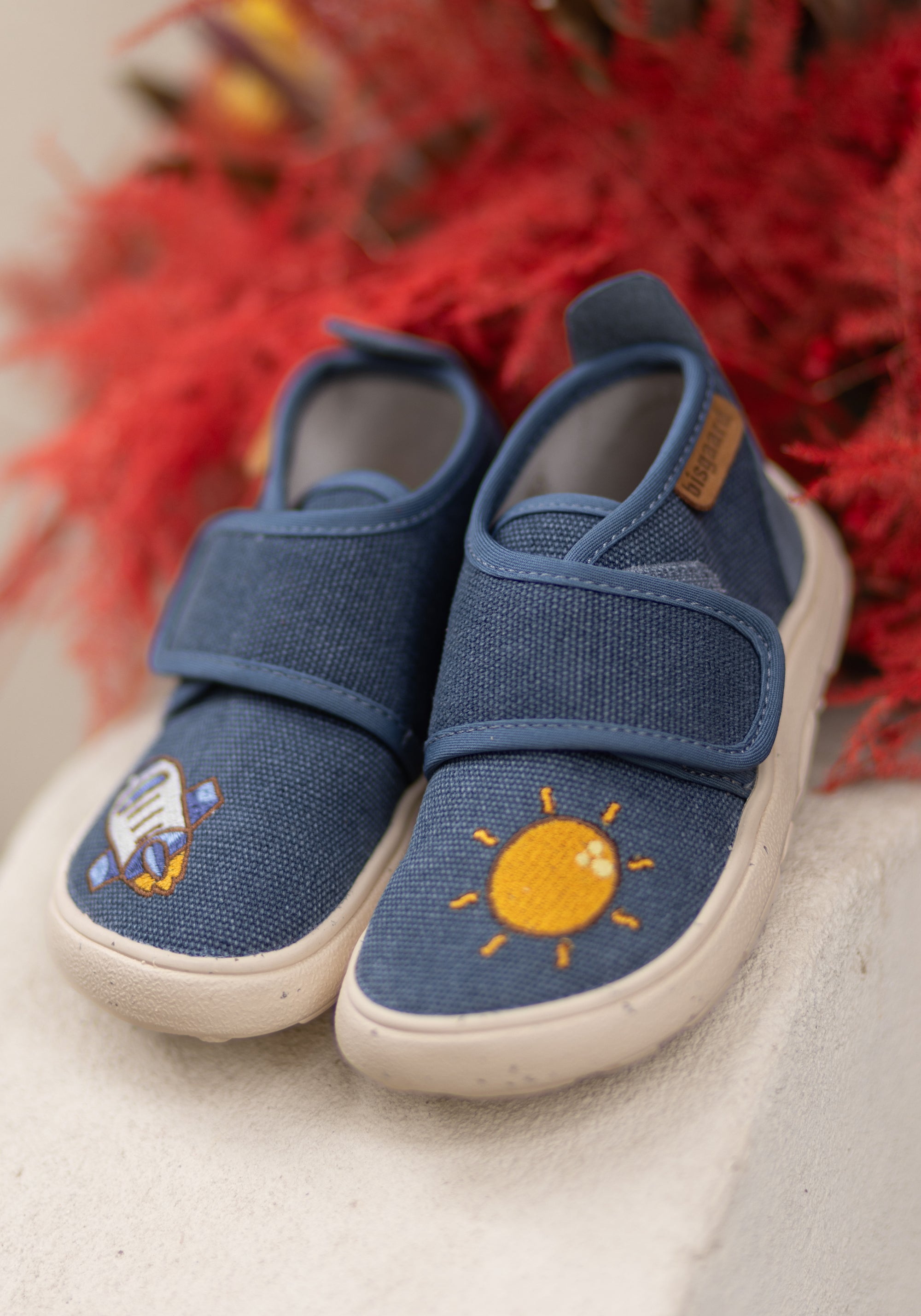 Pantofi interior Barefoot din bumbac - To The Moon