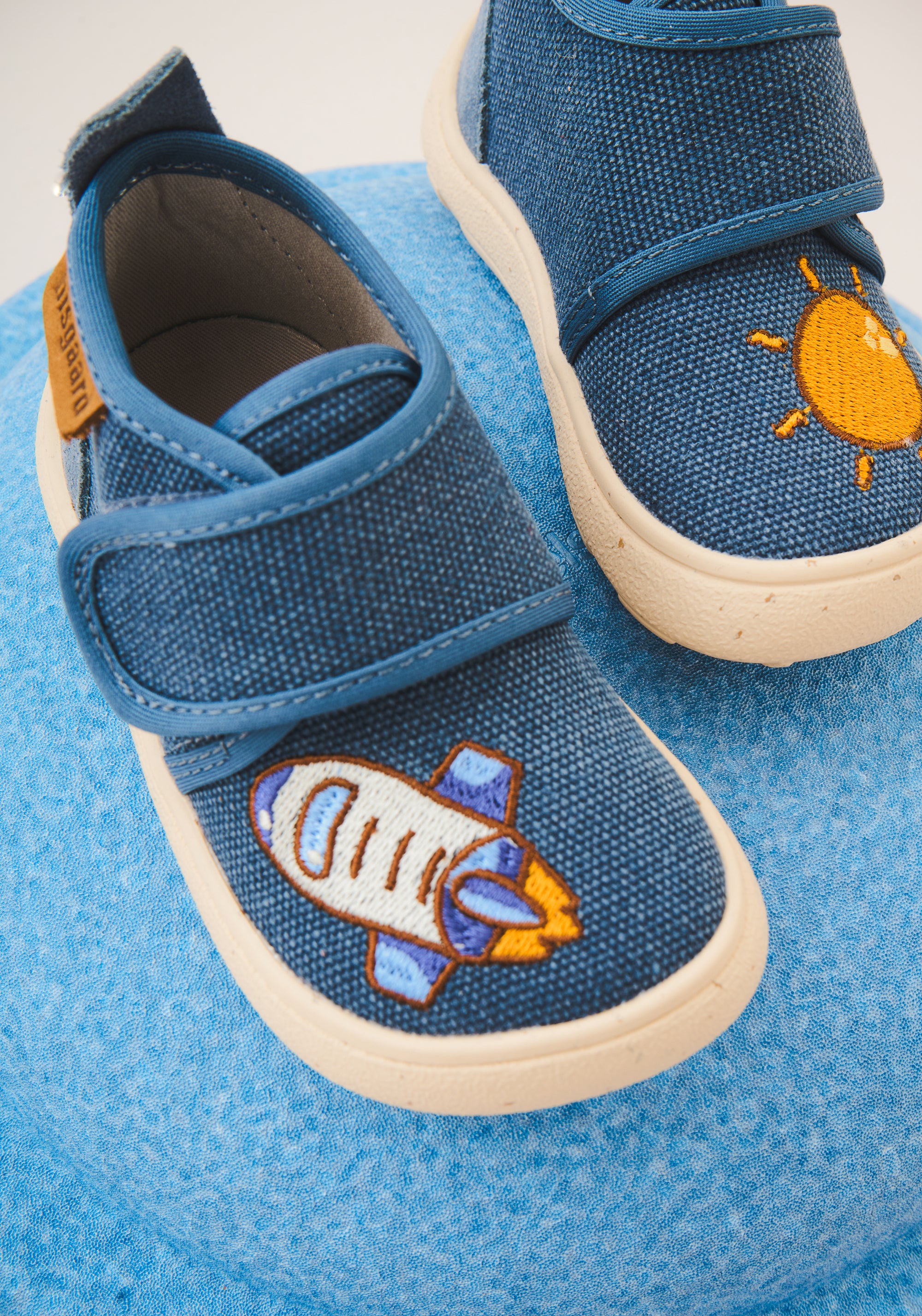 Pantofi interior Barefoot din bumbac - To The Moon