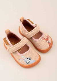 Pantofi interior Barefoot din lână - Ballet Beige
