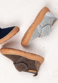 Pantofi interior Barefoot lână - Basic Brown