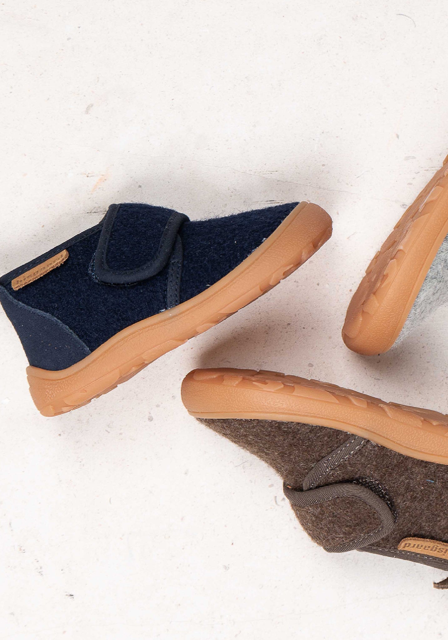 Pantofi interior Barefoot lână - Basic Navy