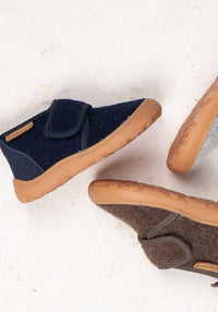 Pantofi interior Barefoot lână - Basic Navy