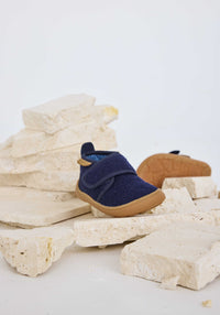 Pantofi interior Barefoot lână - Basic Navy