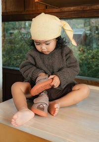 Pantofi interior Barefoot din lână - Brown