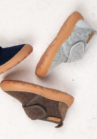 Pantofi interior Barefoot lână - Basic Brown