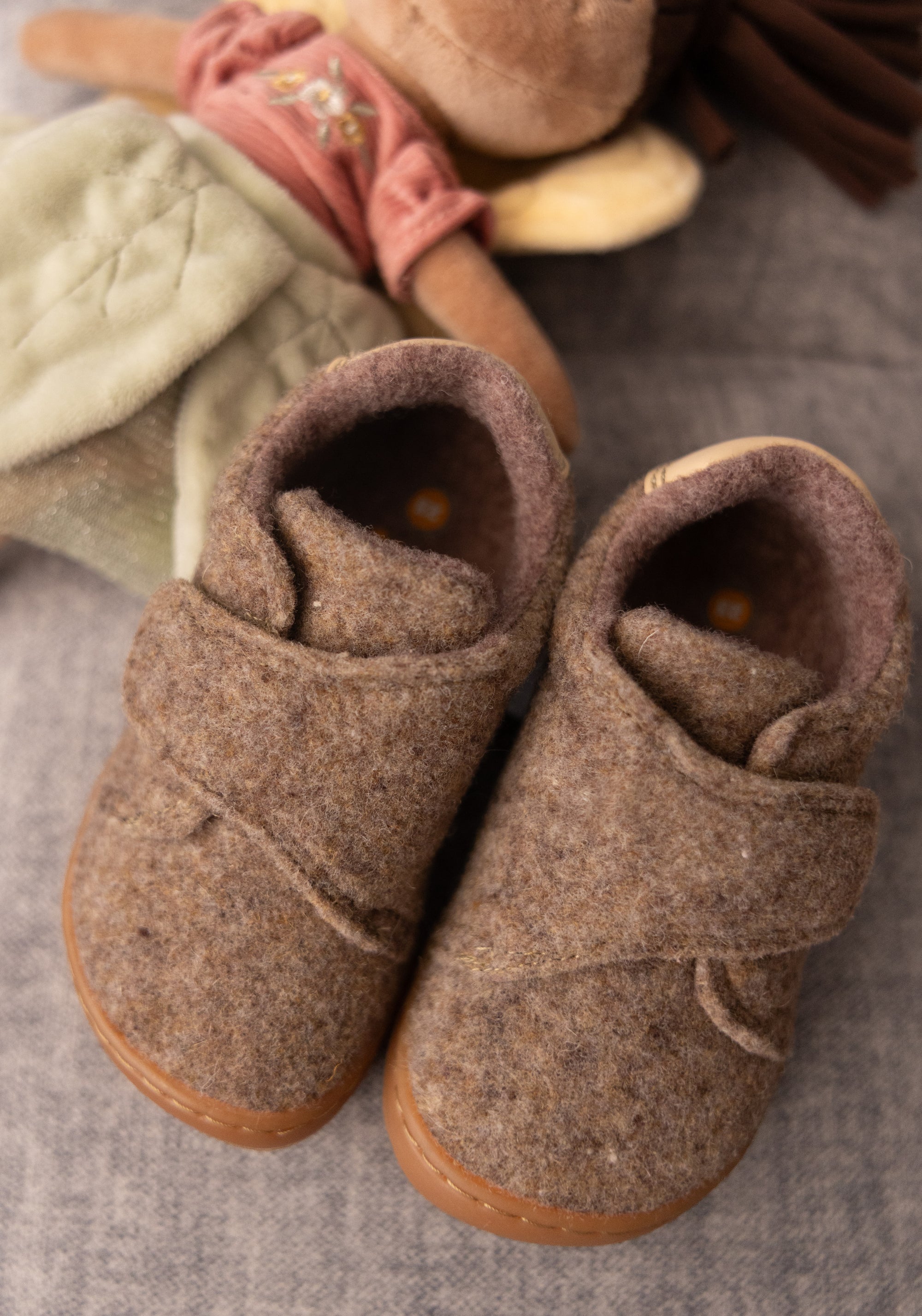 Pantofi interior Barefoot din lână - Dan Beige