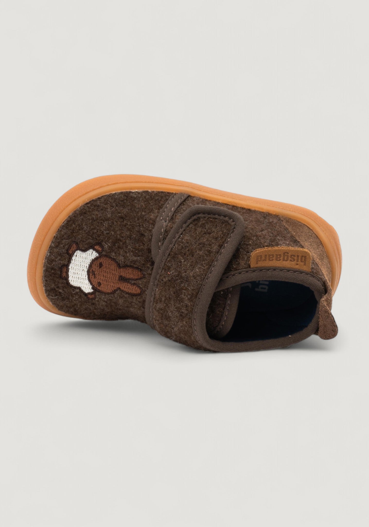 Pantofi interior Barefoot din lână - Miffy Dark Brown