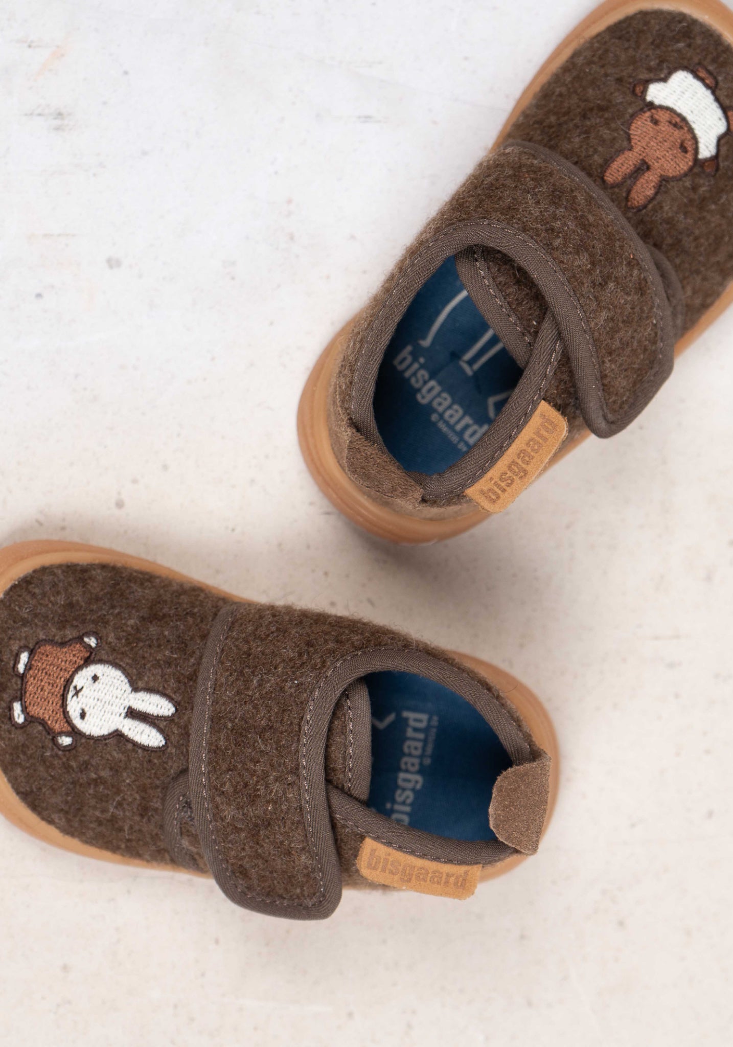 Pantofi interior Barefoot lână - Miffy Dark Brown