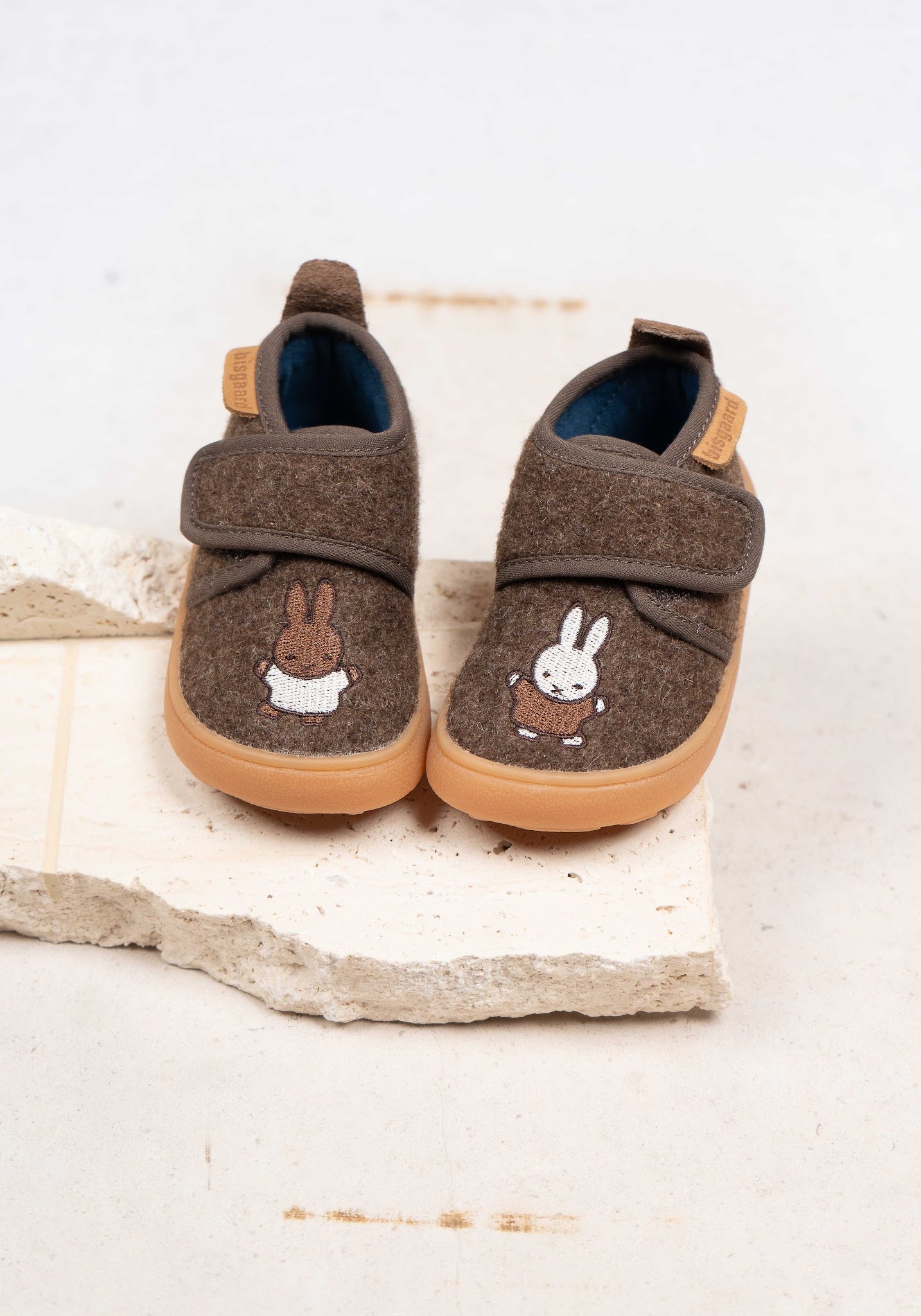 Pantofi interior Barefoot lână - Miffy Dark Brown