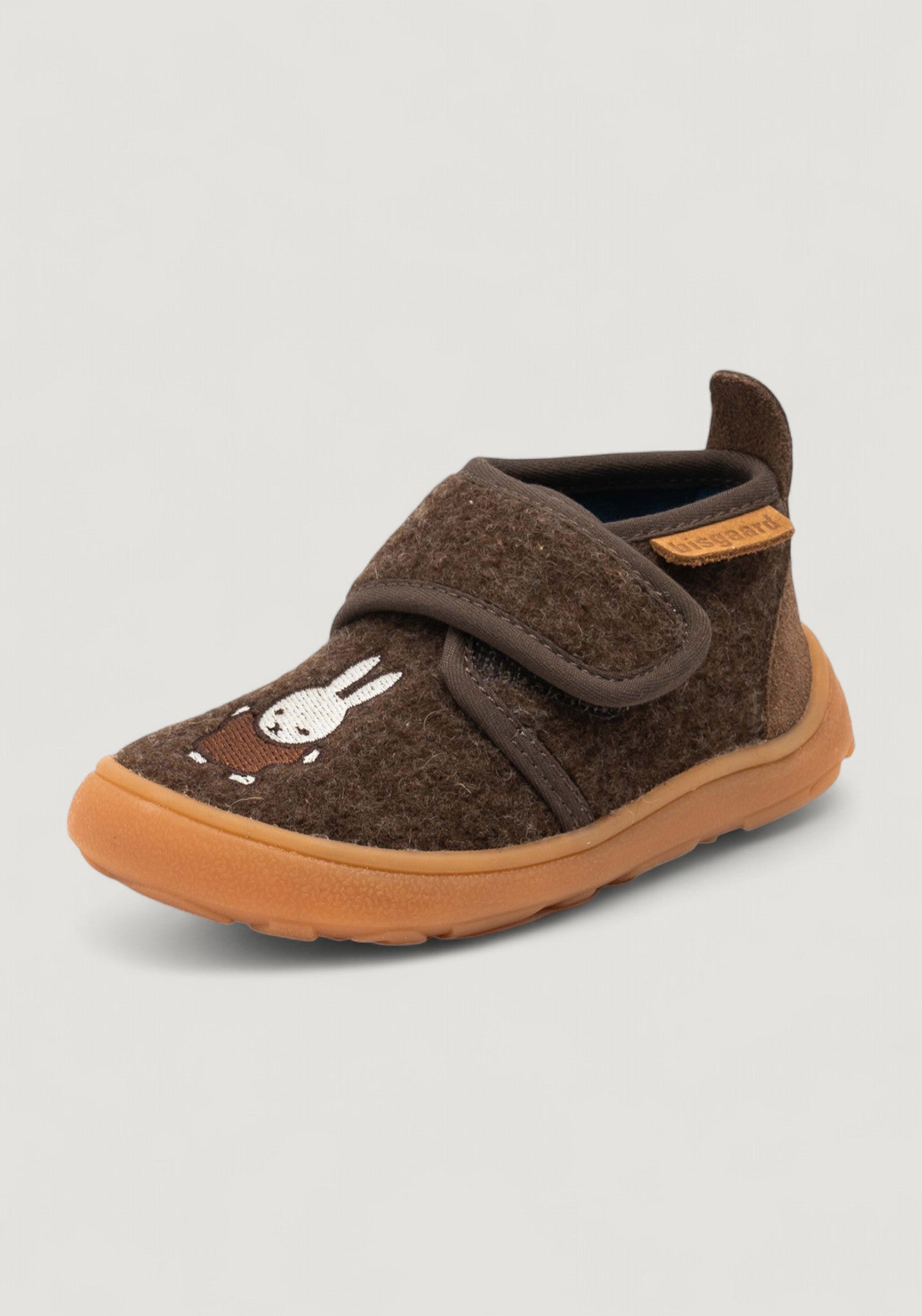 Pantofi interior Barefoot din lână - Miffy Dark Brown
