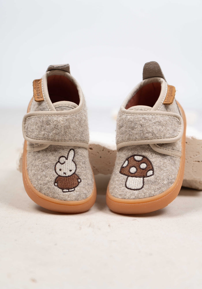 Pantofi interior Barefoot lână - Miffy Sand