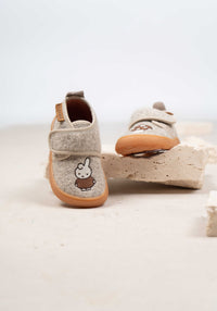 Pantofi interior Barefoot lână - Miffy Sand