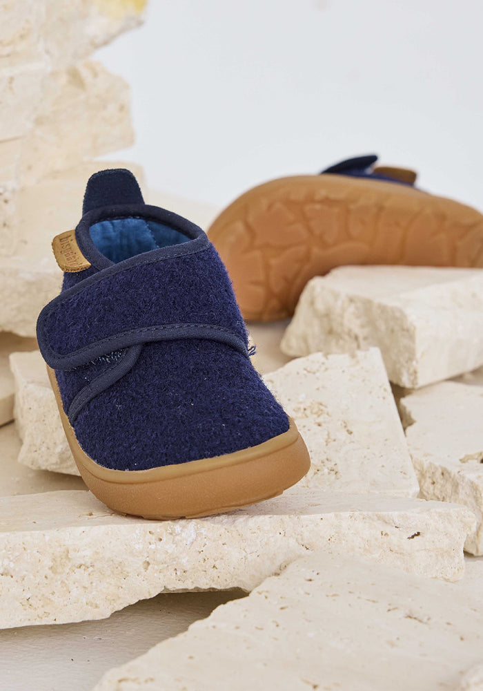Pantofi interior Barefoot lână - Basic Navy