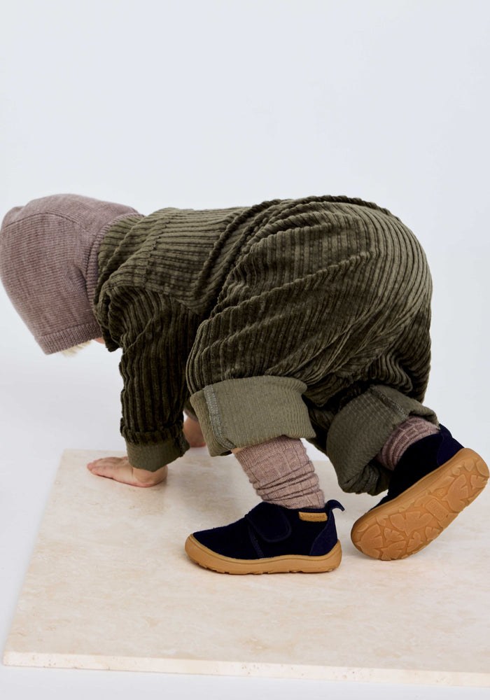 Pantofi interior Barefoot lână - Basic Navy