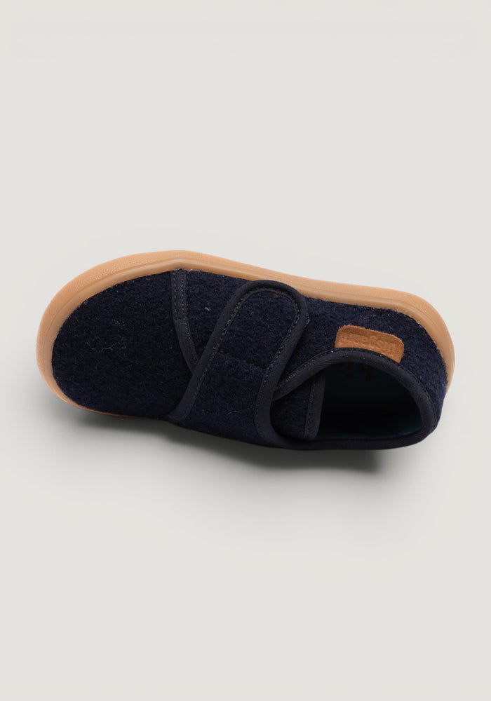 Pantofi interior Barefoot din lână - Pav Dark Blue