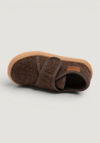 Pantofi interior Barefoot din lână - Pav Dark Brown