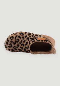 Pantofi interior lână - Basic Brown Leopard Bisgaard HipHip.ro