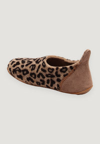 Pantofi interior lână - Basic Brown Leopard Bisgaard HipHip.ro