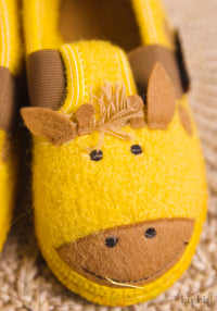 Pantofi interior lână - Giraffe Yellow Haflinger HipHip.ro