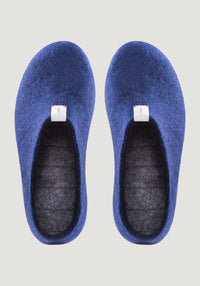 Papuci adulți lână - Mel Navy Blue Baabuk HipHip.ro