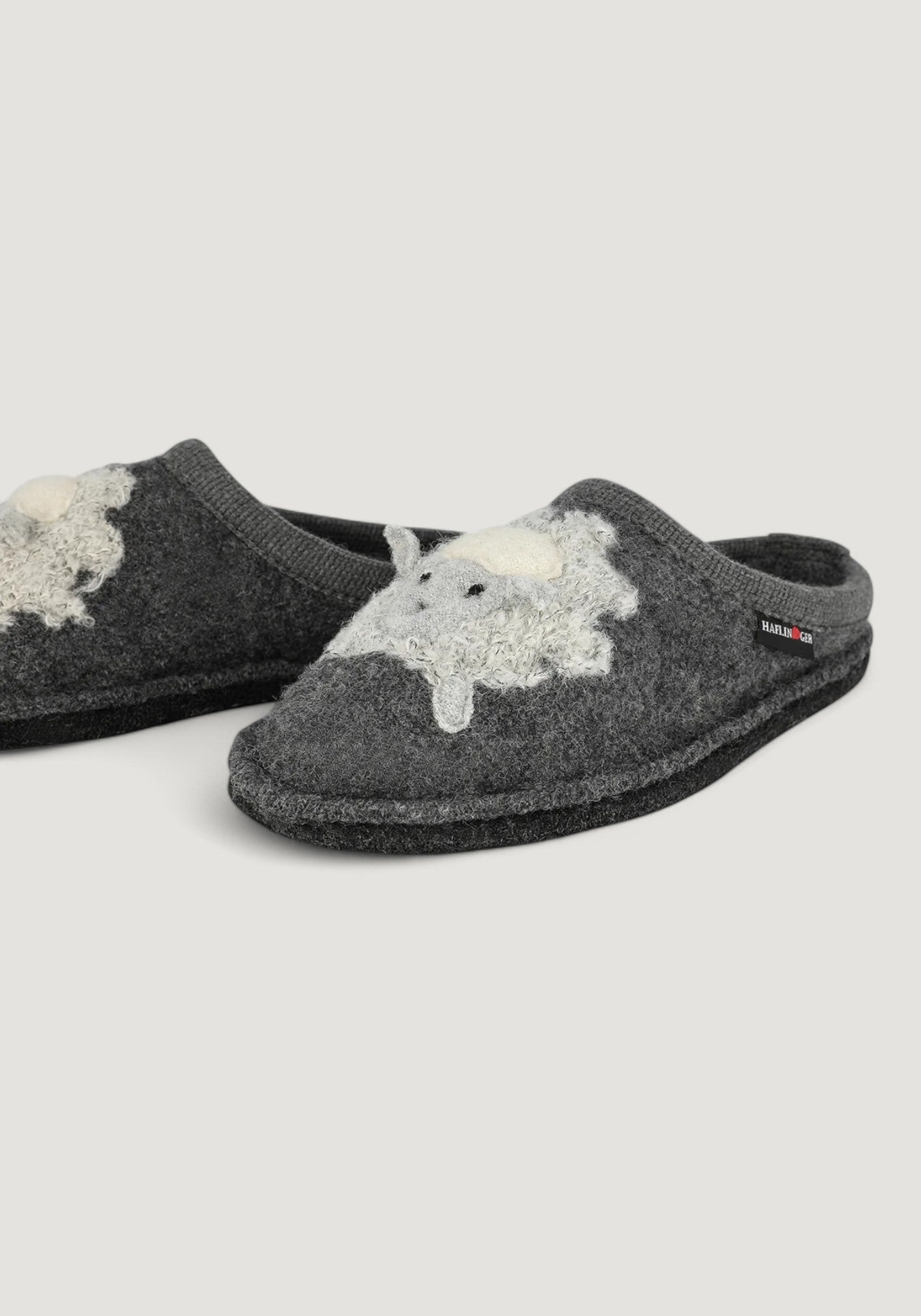 Papuci din lână - Lamby Anthracite