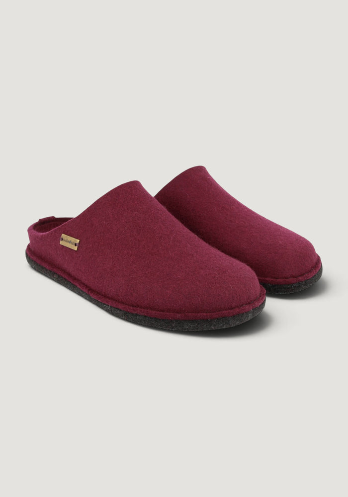 Papuci din lână - Soft Bordeaux