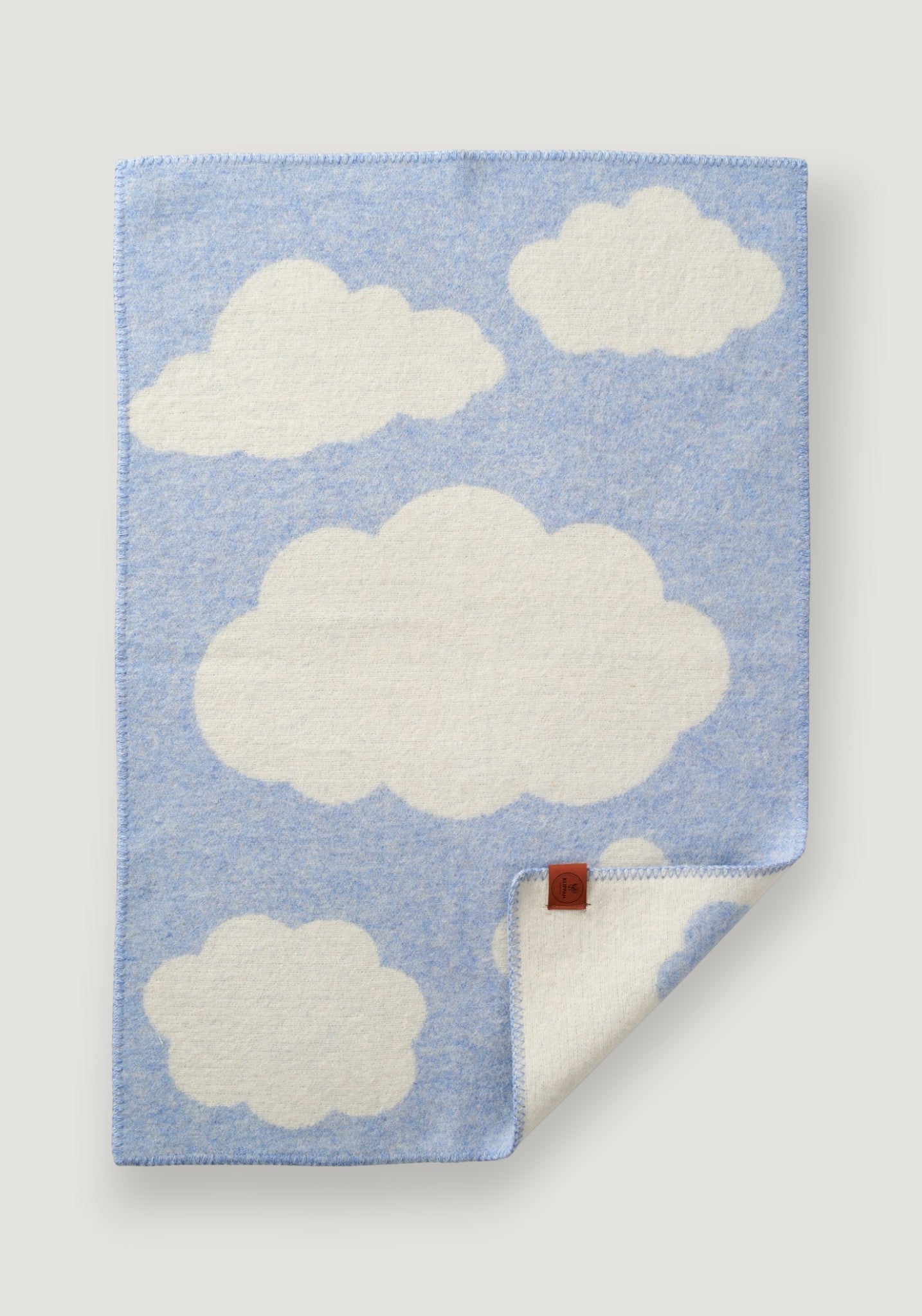 Pătură bebeluși din lână - Cloudy Day Infinity Blue