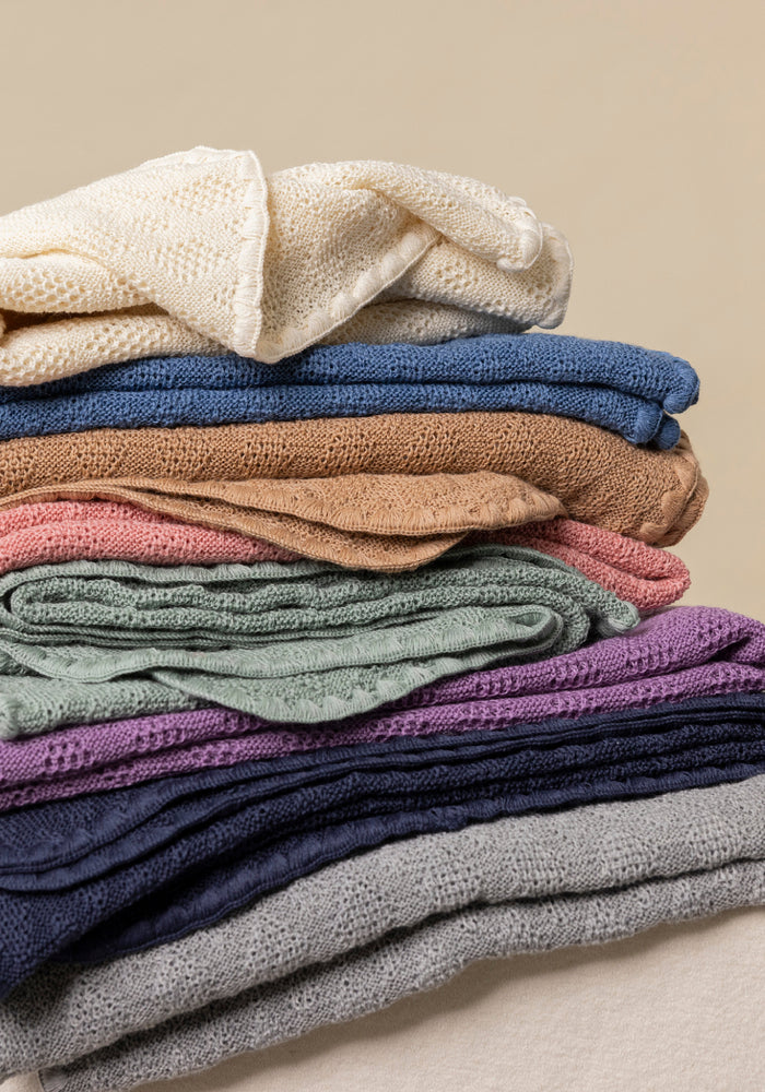 Pătură bebeluși din lână merinos - Jade