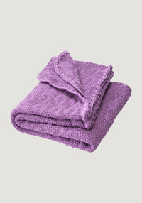 Pătură bebeluși din lână merinos - Lilac