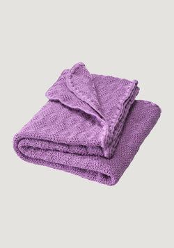 Pătură bebeluși din lână merinos - Lilac